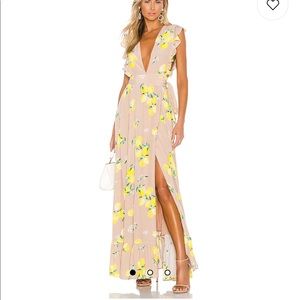 Majorelle Sweet Pea Dress in Tan Lemon